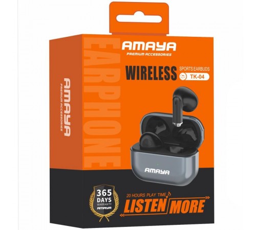 Бездротові TWS навушники Amaya TK04 Gaming Black