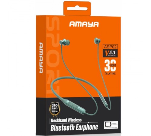 Bluetooth Навушники Amaya ASP02 Sports headphones Black