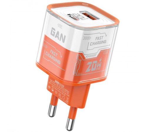 МЗП Amaya E200D PD20W+QC3.0 (1USB-A/1C) Orange