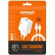 МЗП Amaya E79D 2.4A (1USB-A) + кабель USB to Type-C White