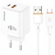 МЗП Amaya E77D PD20W+QC3.0 (1USB-A/1C) + кабель USB to Type-C White