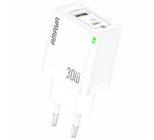 МЗП Amaya E46D PD30W+QC3.0 GaN (1USB-A/1C) White