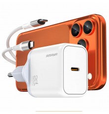 МЗП Amaya E280S PD20W GaN (1USB-C) + кабель Type-C to Type-C White