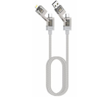 Дата кабель Amaya ACD-390 4in1 Type-C to Lightning/Type-C to USB 240W (1m) Biege