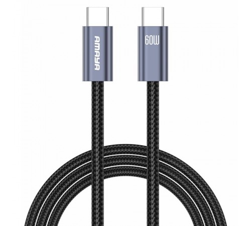 Дата кабель Amaya CC62 Type-C to Type-C 60W (2m) Gray