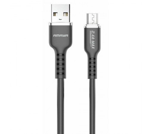 Дата кабель Amaya M30 USB to MicroUSB 2.4A (1m) Black