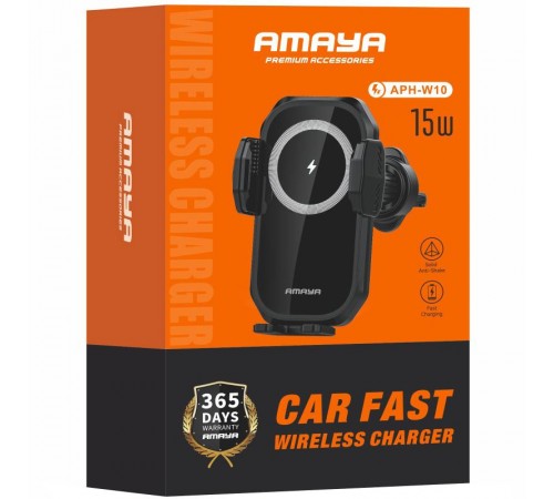 Автотримач з БЗП Amaya APH-W10 15W (air outlet) Black