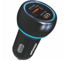 АЗП Amaya ACC-01 PD20W+QC3.0 total 38W (1USB-A/1C) Black