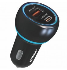АЗП Amaya ACC-01 PD20W+QC3.0 total 38W (1USB-A/1C) Black