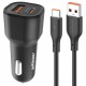 АЗП Amaya ACC-06 PD30W+QC3.0 total 48W (1USB-A/1C) + кабель USB to Type-C Black