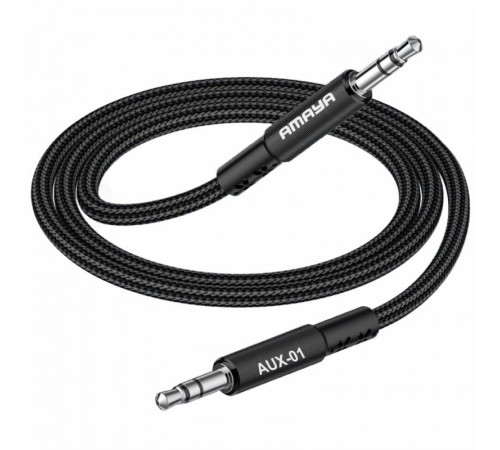 Аудіо кабель Aux Amaya AUX-01 (1m) Black