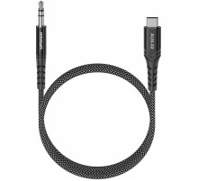 Аудіо кабель Aux Amaya AUX-02 (Type-C to AUX 3.5mm) (1m) Black