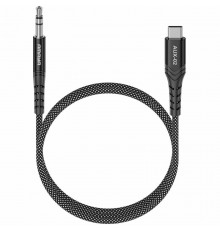 Аудіо кабель Aux Amaya AUX-02 (Type-C to AUX 3.5mm) (1m) Black