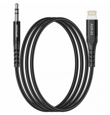 Аудіо кабель Aux Amaya AUX-03 (Lightning to AUX 3.5mm) (1m) Black