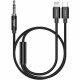 Аудіо кабель Aux Amaya AUX-04 (Type-C/Lightning to AUX 3.5mm) (1.2m) Black