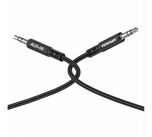 Аудіо кабель Aux Amaya AUX-06 (2m) Black