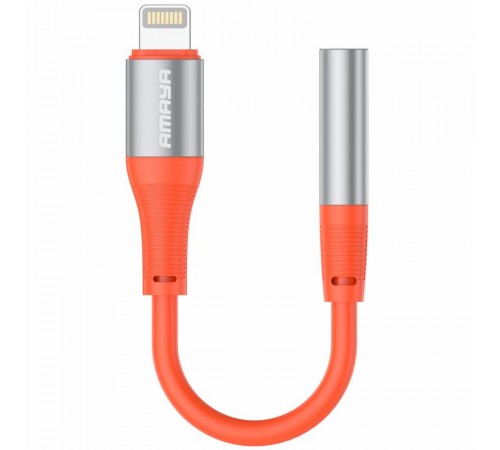 Перехідник Amaya AUX-08 Lightning to 3.5mm Orange