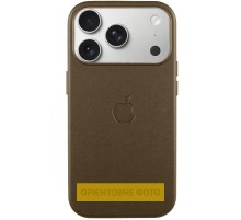 Чохол шкіряний Leather Case (AA) with MagSafe and Animation для Apple iPhone 17 (6.3") Coffee
