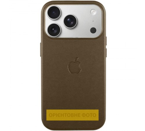 Чохол шкіряний Leather Case (AA) with MagSafe and Animation для Apple iPhone 17 (6.3") Coffee
