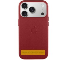 Чохол шкіряний Leather Case (AA) with MagSafe and Animation для Apple iPhone 17 (6.3") Crimson