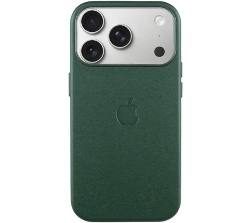 Чохол шкіряний Leather Case (AA) with MagSafe and Animation для Apple iPhone 17 Pro (6.3") Forest Green