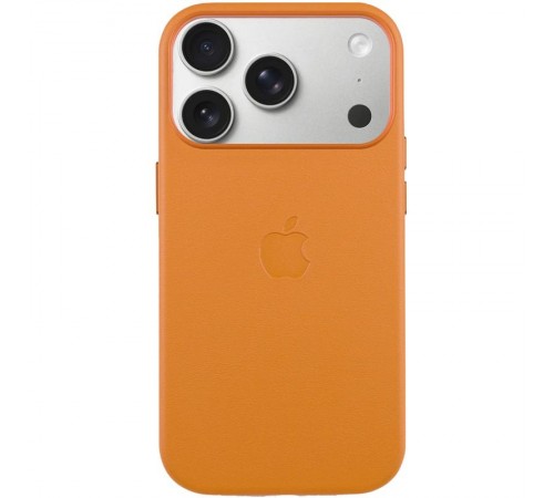Чохол шкіряний Leather Case (AA) with MagSafe and Animation для Apple iPhone 17 Pro (6.3") Golden
