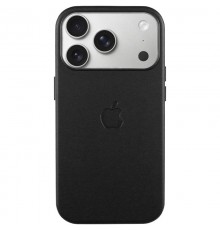 Чохол шкіряний Leather Case (AA) with MagSafe and Animation для Apple iPhone 17 Pro Max (6.9") Black