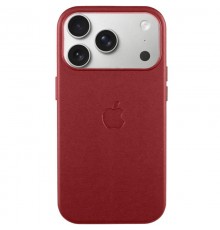 Чохол шкіряний Leather Case (AA) with MagSafe and Animation для Apple iPhone 17 Pro Max (6.9") Crimson