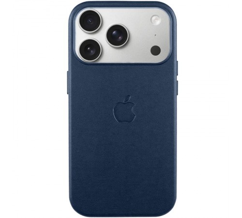 Чохол шкіряний Leather Case (AA) with MagSafe and Animation для Apple iPhone 17 Pro Max (6.9") Dark Blue