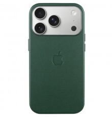 Чохол шкіряний Leather Case (AA) with MagSafe and Animation для Apple iPhone 17 Pro Max (6.9") Forest Green