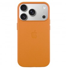 Чохол шкіряний Leather Case (AA) with MagSafe and Animation для Apple iPhone 17 Pro Max (6.9") Golden