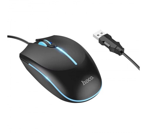 Дротова миша Hoco GM37 Wonderful Gaming Luminous Black