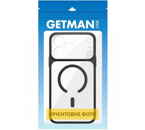 Чохол TPU GETMAN Moon Clear with MagSafe для Apple iPhone 12 Pro Max / 13 Pro Max (6.7") Black