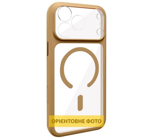 Чохол TPU GETMAN Moon Clear with MagSafe для Apple iPhone 13 / 14 (6.1") Brown