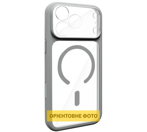 Чохол TPU+PC GETMAN Moon Clear with MagSafe для Apple iPhone 13 Pro Max (6.7") Grey