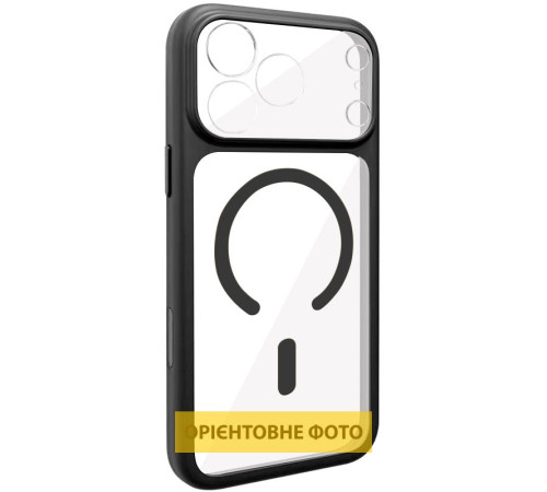 Чохол TPU+PC GETMAN Moon Clear with MagSafe для Apple iPhone 14 (6.1") Black