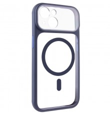 Чохол TPU+PC GETMAN Moon Clear with MagSafe для Apple iPhone 14 (6.1") Blue