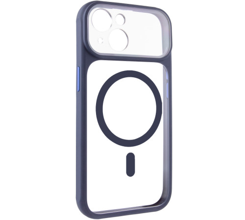 Чохол TPU+PC GETMAN Moon Clear with MagSafe для Apple iPhone 14 (6.1") Blue