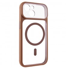 Чохол TPU+PC GETMAN Moon Clear with MagSafe для Apple iPhone 14 (6.1") Brown