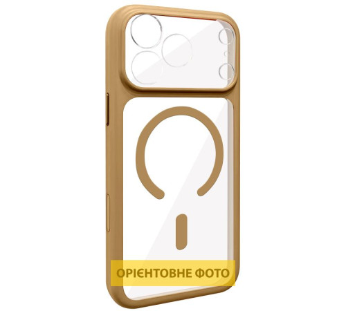 Чохол TPU GETMAN Moon Clear with MagSafe для Apple iPhone 15 Pro Max (6.7") Brown