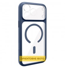 Чохол TPU GETMAN Moon Clear with MagSafe для Apple iPhone 16 Pro Max (6.9") Blue