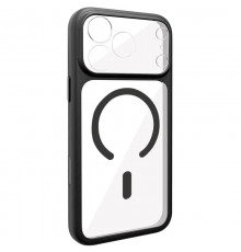 Чохол TPU GETMAN Moon Clear with MagSafe для Apple iPhone 17 Pro Max (6.9") Black