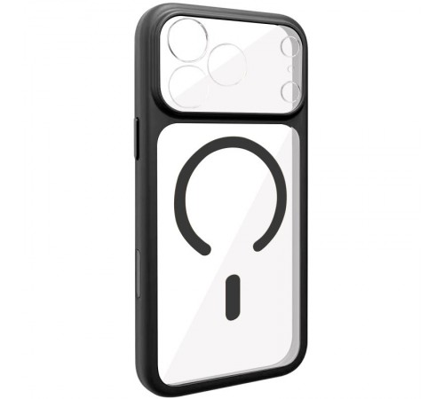 Чохол TPU GETMAN Moon Clear with MagSafe для Apple iPhone 17 Pro Max (6.9") Black