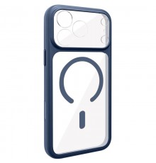 Чохол TPU GETMAN Moon Clear with MagSafe для Apple iPhone 17 Pro Max (6.9") Blue