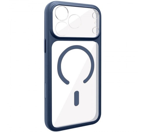 Чохол TPU GETMAN Moon Clear with MagSafe для Apple iPhone 17 Pro Max (6.9") Blue