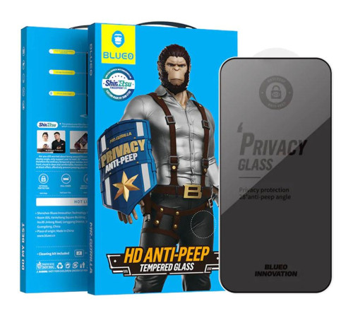 Захисне 2.5D скло Blueo Full Cover Anti-Peep для Samsung Galaxy S26 Чорний