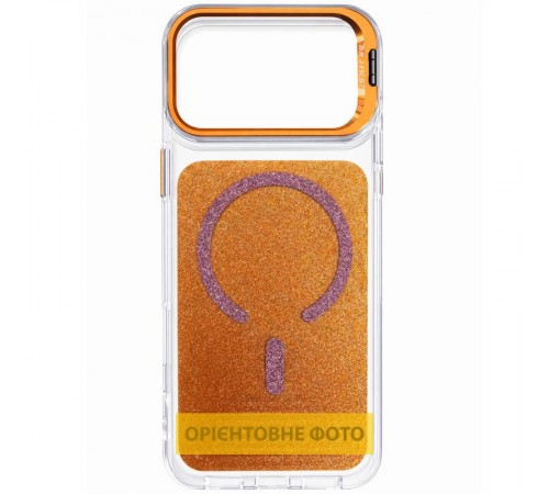 Чохол TPU+PC Jewel Sparkle with MagSafe для Apple iPhone 16 (6.1") Orange Sparkle