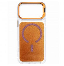 Чохол TPU+PC Jewel Sparkle with MagSafe для Apple iPhone 17 Pro Max (6.9") Orange Sparkle