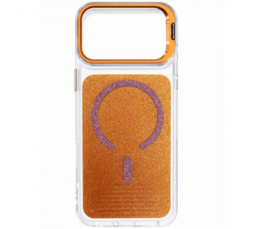 Чохол TPU+PC Jewel Sparkle with MagSafe для Apple iPhone 17 Pro Max (6.9") Orange Sparkle