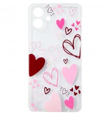 Чохол TPU Clear Joy для Motorola Moto G06 Hearts